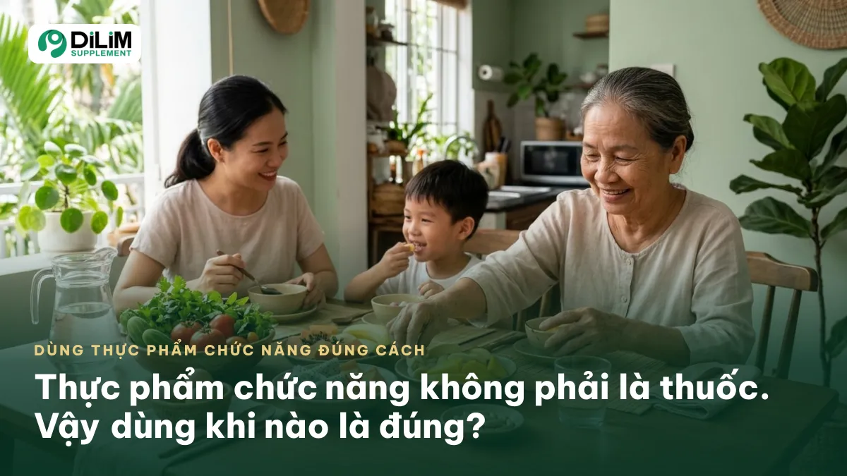 Ảnh bìa bài viết: Thực phẩm chức năng không phải là thuốc. Vậy dùng khi nào là đúng?