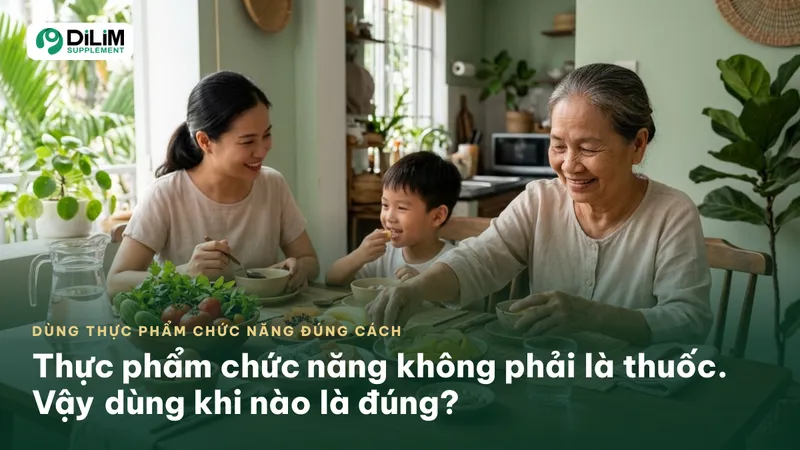Ảnh bìa bài viết: Thực phẩm chức năng không phải là thuốc. Vậy dùng khi nào là đúng?