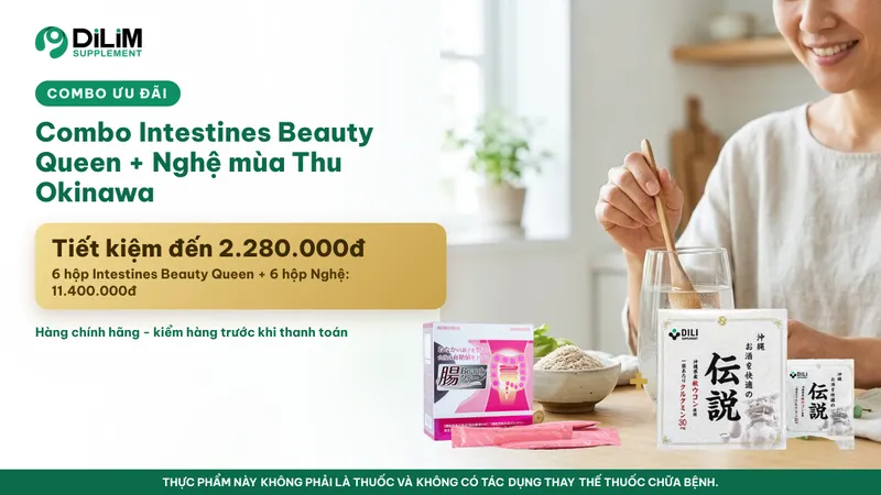 Ảnh ưu đãi: Combo Intestines Beauty Queen + Nghệ mùa Thu Okinawa