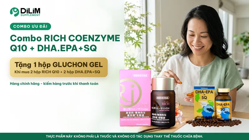 Ảnh ưu đãi: Combo RICH COENZYME Q10 + DHA.EPA+SQ