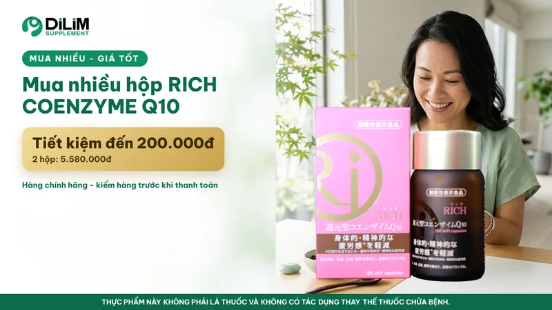 Ảnh ưu đãi: Mua nhiều hộp RICH COENZYME Q10