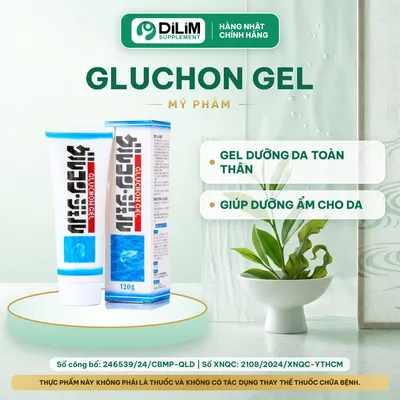 GLUCHON GEL 120g - gel dưỡng da toàn thân Nhật Bản - ảnh bìa