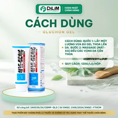 GLUCHON GEL 120g - gel dưỡng da toàn thân Nhật Bản - cách dùng