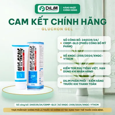 GLUCHON GEL 120g - gel dưỡng da toàn thân Nhật Bản - cam kết chính hãng
