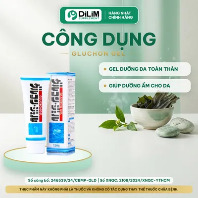 GLUCHON GEL 120g - gel dưỡng da toàn thân Nhật Bản - công dụng