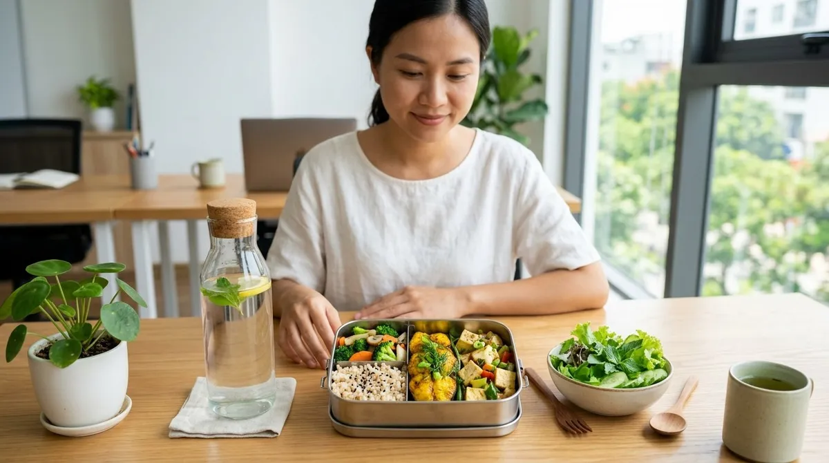 Minh họa: Buồn ngủ sau bữa ăn và hiện tượng gầy nhưng nhiều mỡ: nên hiểu thế nào?
