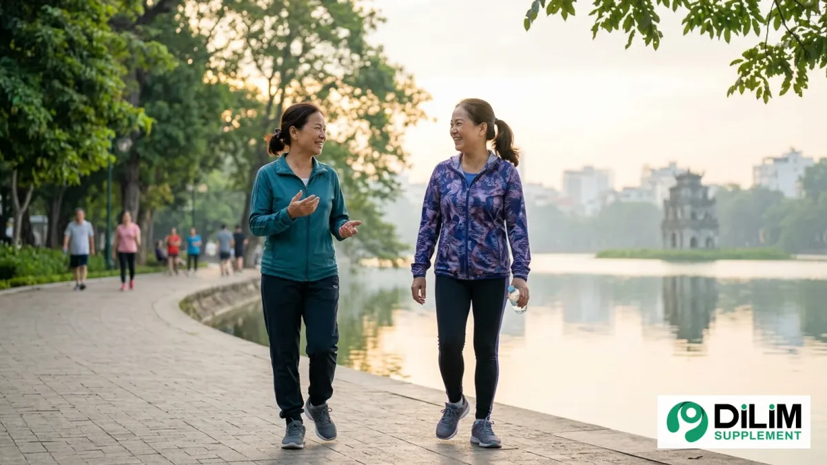 Nếp sống khỏe hằng ngày, đi cùng việc dùng Bột uống NANO FUCOIDAN KENGEN Nhật Bản đúng hướng dẫn