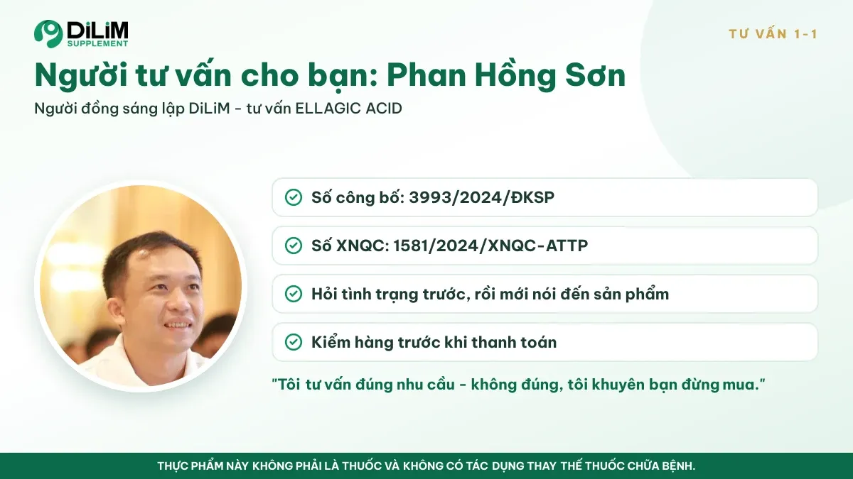 Phan Hồng Sơn, người đồng sáng lập DiLiM, tư vấn AFC Ellagic Acid - viên uống chiết xuất xoài Châu Phi Nhật Bản