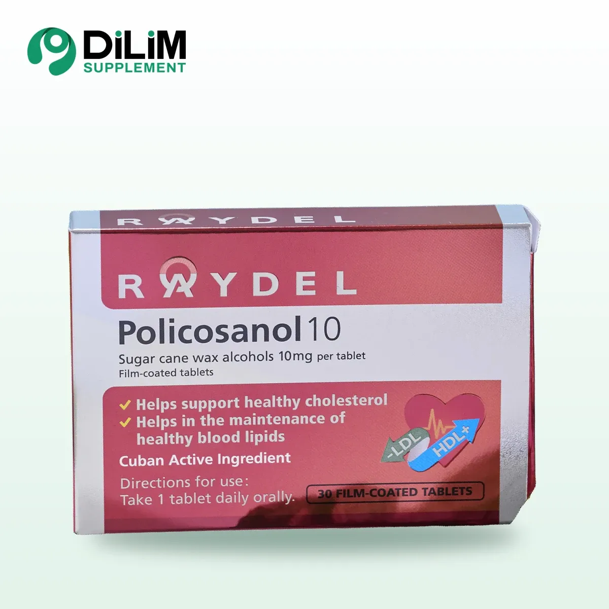 Raydel POLICOSANOL 10 - viên uống Policosanol từ sáp mía Úc