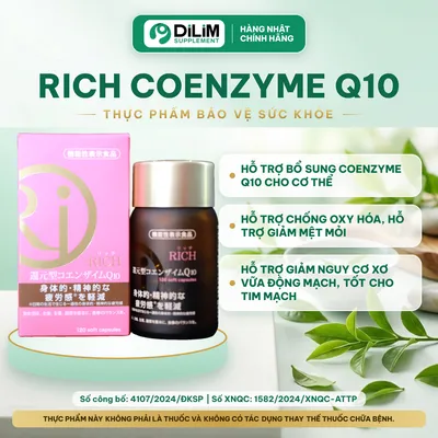 RICH COENZYME Q10 - viên uống Coenzyme Q10 Nhật Bản - ảnh bìa
