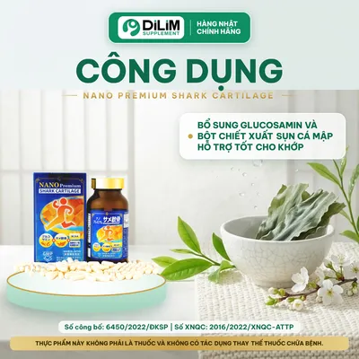 Sụn Cá Mập NANO Premium SHARK CARTILAGE - công dụng