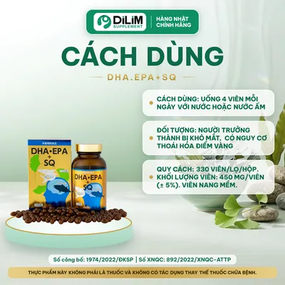 Viên uống DHA.EPA+SQ Nhật Bản - cách dùng