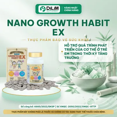 Viên uống NANO GROWTH HABIT EX Nhật Bản cho trẻ từ 6 tuổi - ảnh bìa