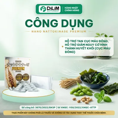 Viên uống NANO NATTOKINASE PREMIUM Nhật Bản - công dụng