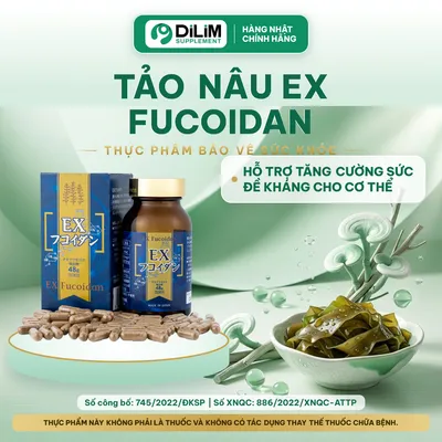 Viên uống tảo nâu EX Fucoidan Nhật Bản (Mozuku seaweed extract processed food) - ảnh bìa