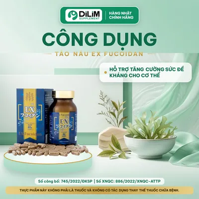 Viên uống tảo nâu EX Fucoidan Nhật Bản (Mozuku seaweed extract processed food) - công dụng